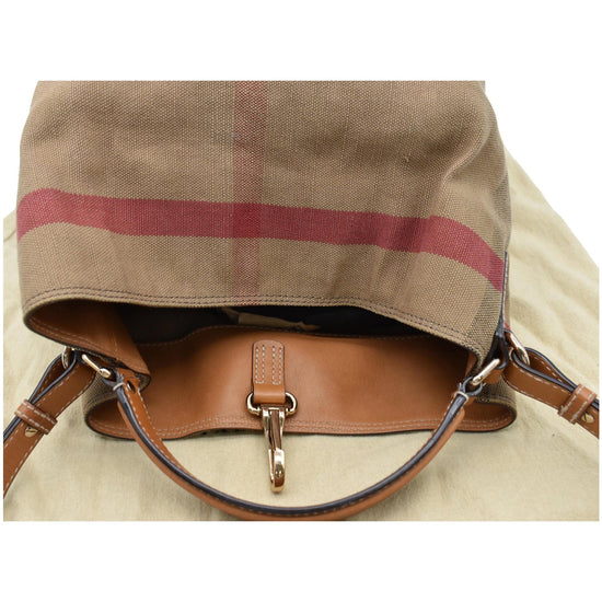 Burberry Canvas Bucket Bag - Brown Bucket Bags, Handbags - BUR386256