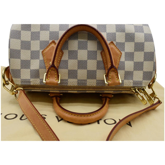 Louis Vuitton Speedy 25 Bandouliere Azur Handbag DU0153