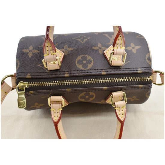 LOUIS VUITTON Nano Speedy Monogram Canvas Hand bag, Cross Body Bag