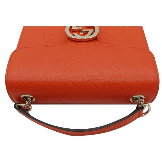 Authentic New Gucci Red Leather 510304 Interlocking GG Crossbody Handbag
