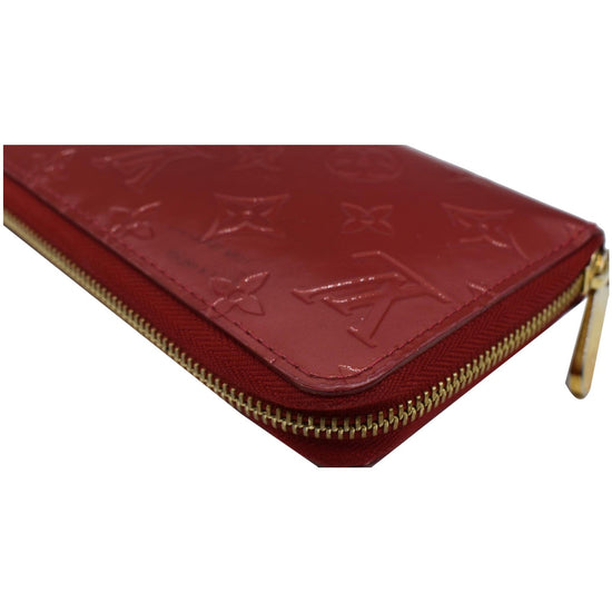 LOUIS VUITTON c.2015 “Clemence” Red Monogram Vernis Patent Leather Zippy  Wallet at 1stDibs