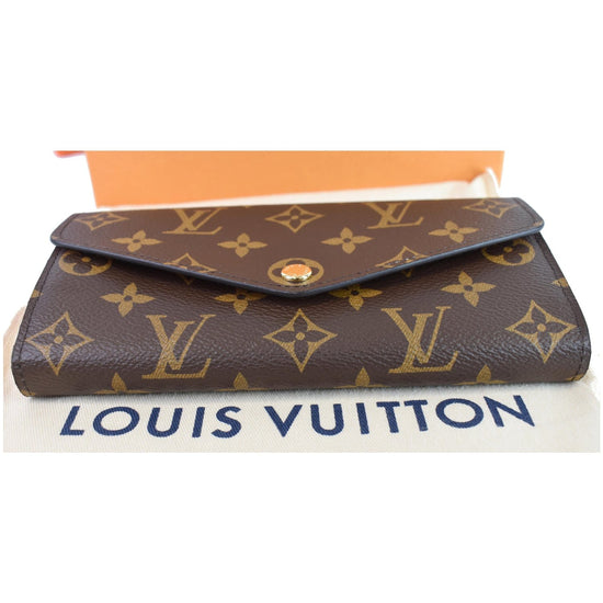 Pink Louis Vuitton Wallet Sarah Wallet NM Rose Ballerine Gold 