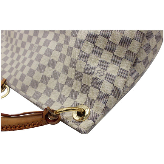 Louis Vuitton Artsy Shoulder Bag MM Damier Azur Authentic
