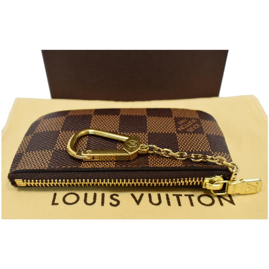 Louis Vuitton Key Pouch Damier Ebene Coin Pouch Wristlet N62658 a1007 Brown  Leather ref.641220 - Joli Closet