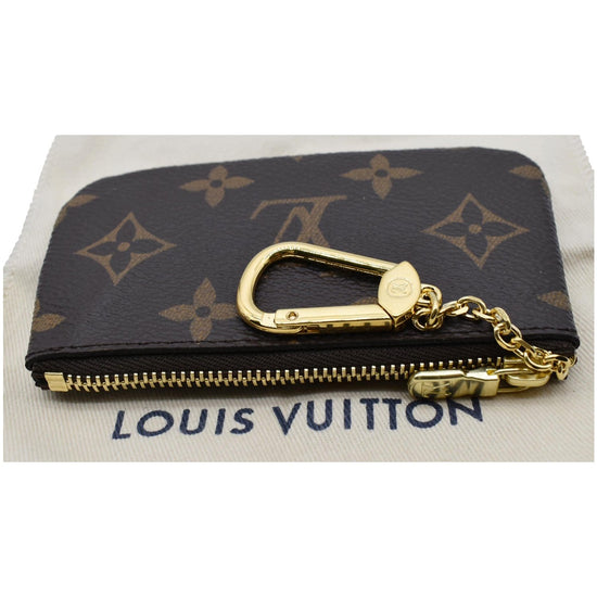 LOUIS VUITTON Coin Purse Key Case Monogram Pochette Clé M62650 Brown  Leather