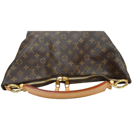 LOUIS VUITTON Sully MM Monogram Canvas Shoulder Bag Brown