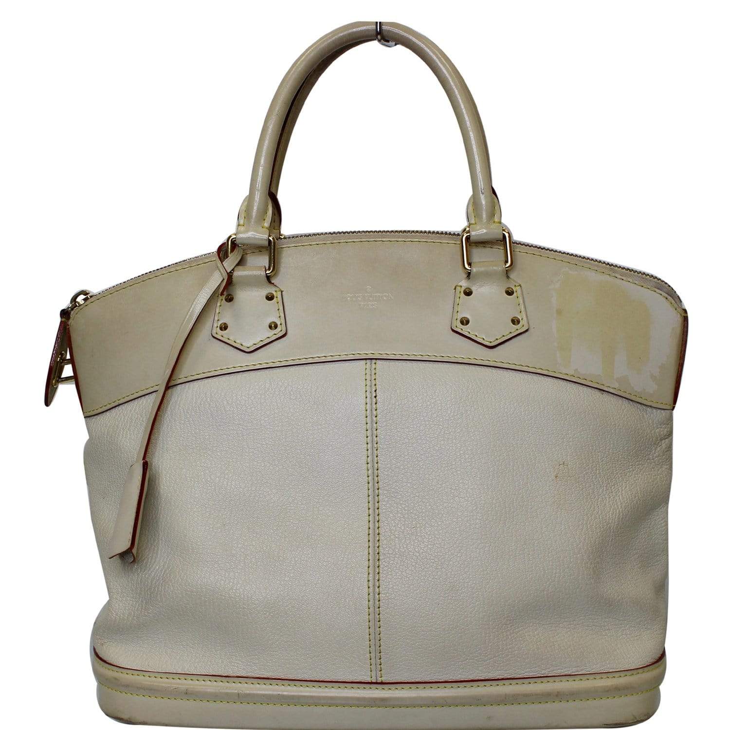 Louis Vuitton Lockit MM Suhali Leather Tote Bag Ivory