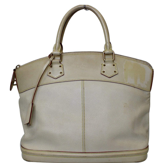 Locò Calfskin Shoulder Bag for Woman in Light Ivory