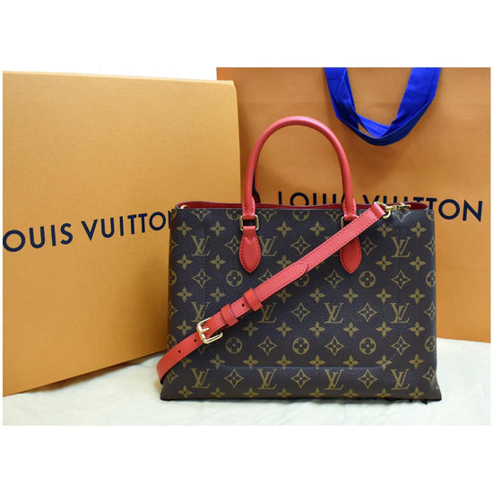 Flower tote cloth handbag Louis Vuitton Brown in Cloth - 36412350