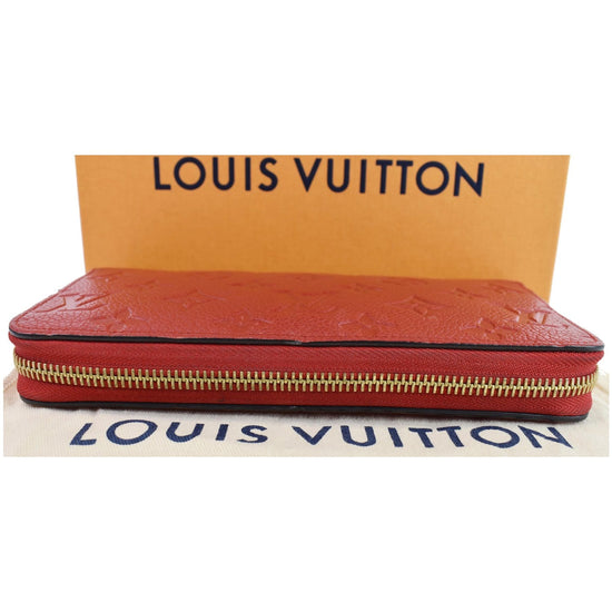 What Goes Around Comes Around Louis Vuitton Red Empreinte Ab Zippy Wallet