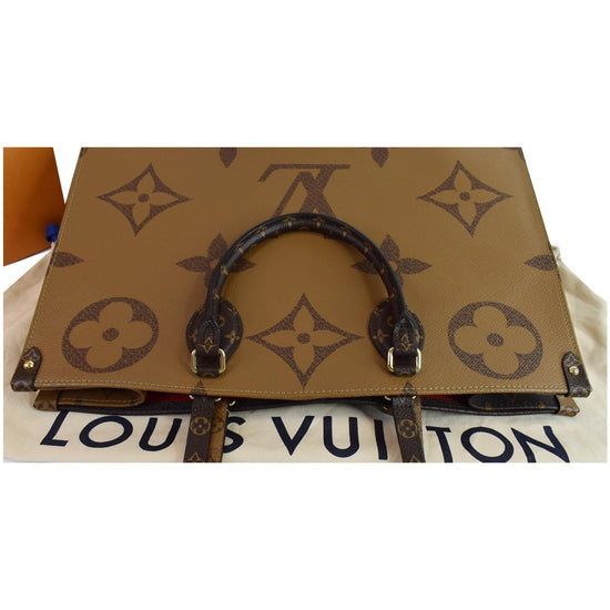 Louis Vuitton Brown Monogram Reverse Giant Onthego GM Cloth ref.932120 -  Joli Closet