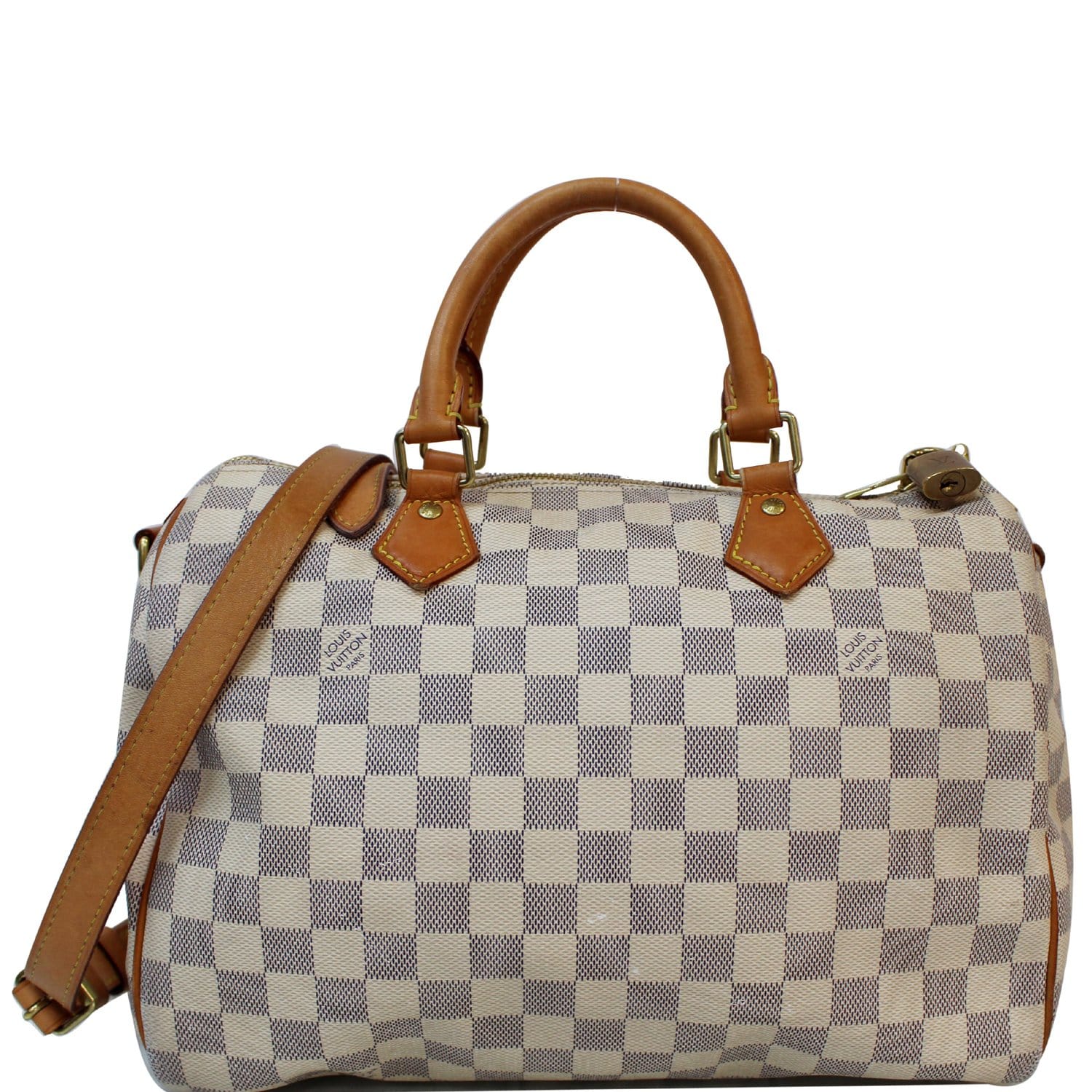 2019 RECEIPT Louis Vuitton Damier Azur Bandouliere Speedy 30 STRAP Bag  $1890+TAX