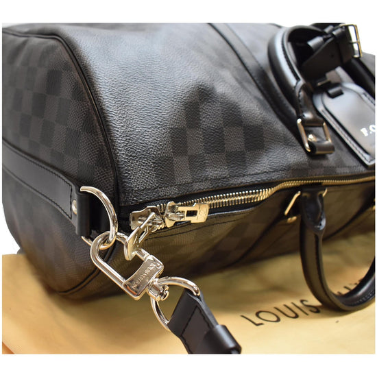 Louis Vuitton Keepall Bandouliere 45 with Strap 872908 Black Damier Infini  Leather Weekend/Travel Bag, Louis Vuitton