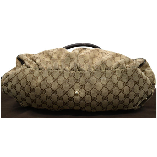 Gucci GG Signature Large Abbey D-Ring Hobo - Neutrals Hobos