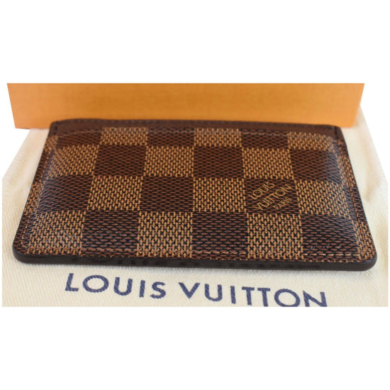 Louis Vuitton Brown Damier Ebene Canvas ID Card Lanyard Holder Louis Vuitton