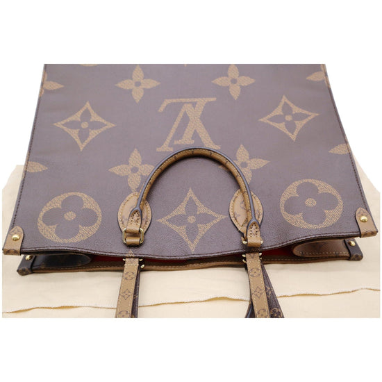 Louis Vuitton Brown Reverse Monogram On The Go Tote GM – Savonches