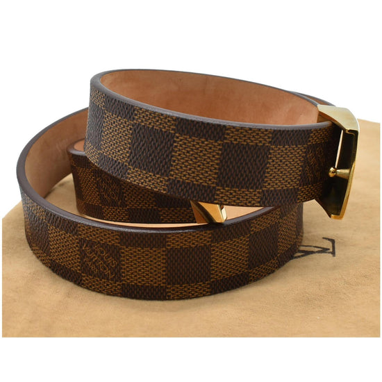 Louis Vuitton Damier Ebene Ceinture Calle Belt - '10s