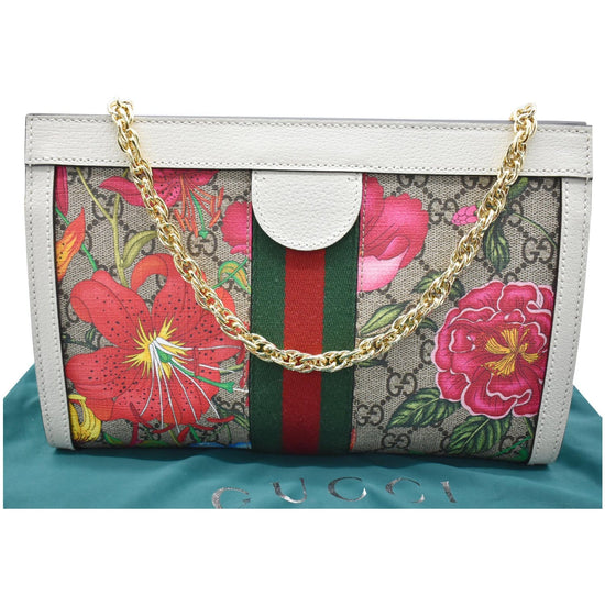 Gucci Ophidia Flora GG Small Supreme Canvas Shoulder Bag 503877 Pre Owned