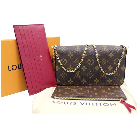 Louis Vuitton Monogram Félicie Pochette, Brown