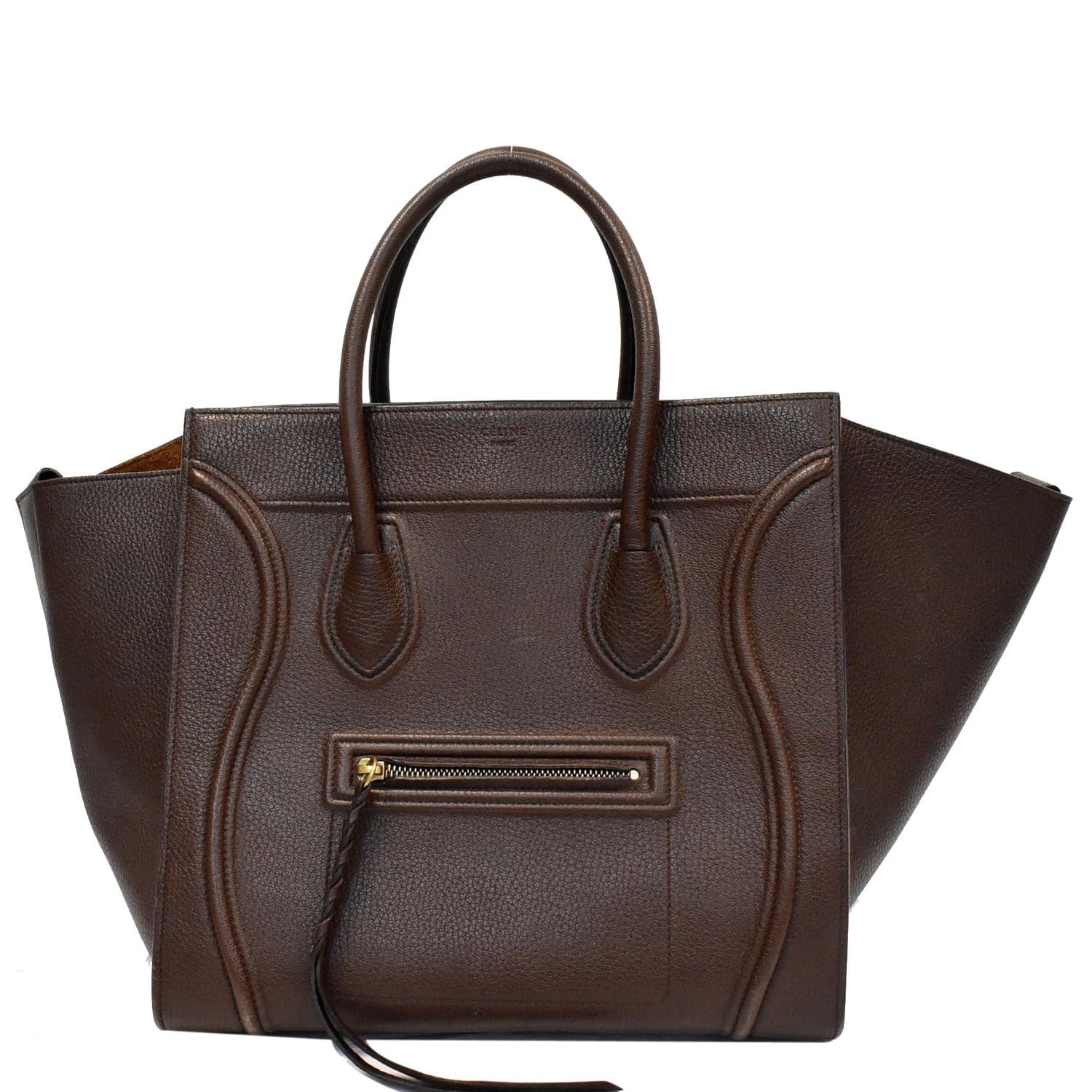 Celine Pre-owned Women's Leather Handbag - Brown - One Size