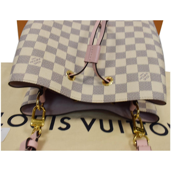 Louis Vuitton Rose Ballerine Damier Azur NeoNoe Bag - Yoogi's Closet