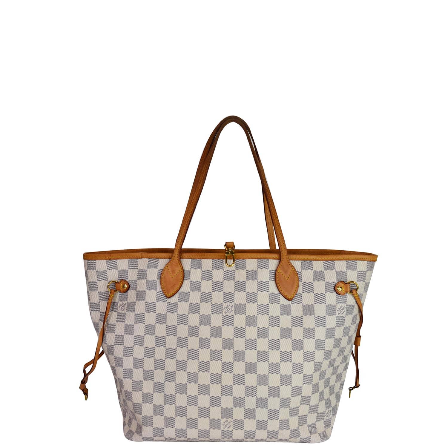 Louis Vuitton Hand Bag Neverfull MM Tote Bag - Whites Damier Azur SA 2151  at 1stDibs