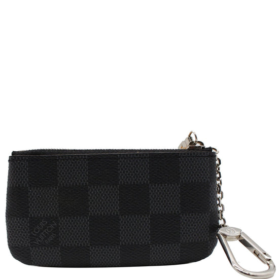 LOUIS VUITTON Pochette Key Cles Damier Graphite Coin Case Black - 10%