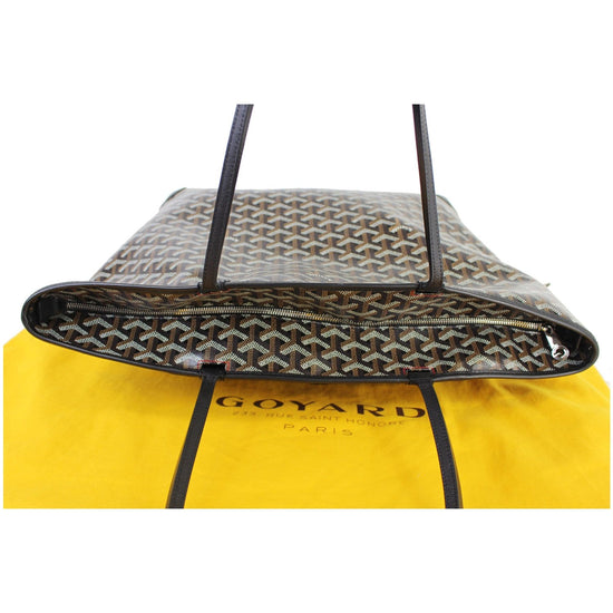 Goyard Goyardine Artois Mm Gold Black Coated Canvas Tote