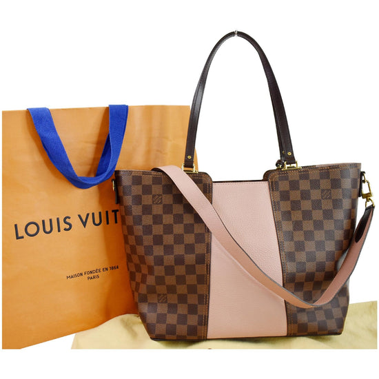 Louis Vuitton Damier Ebene with Pink Leather Jersey Tote Bag – Italy Station