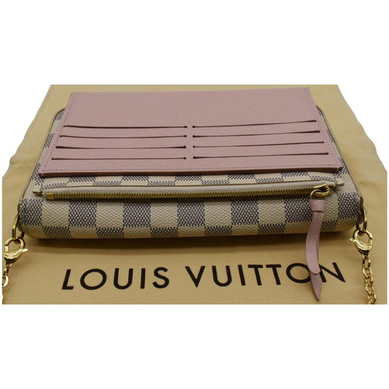 Louis Vuitton Pochette Felicie White Damier Azur Canvas Cross Body Bag -  Tradesy