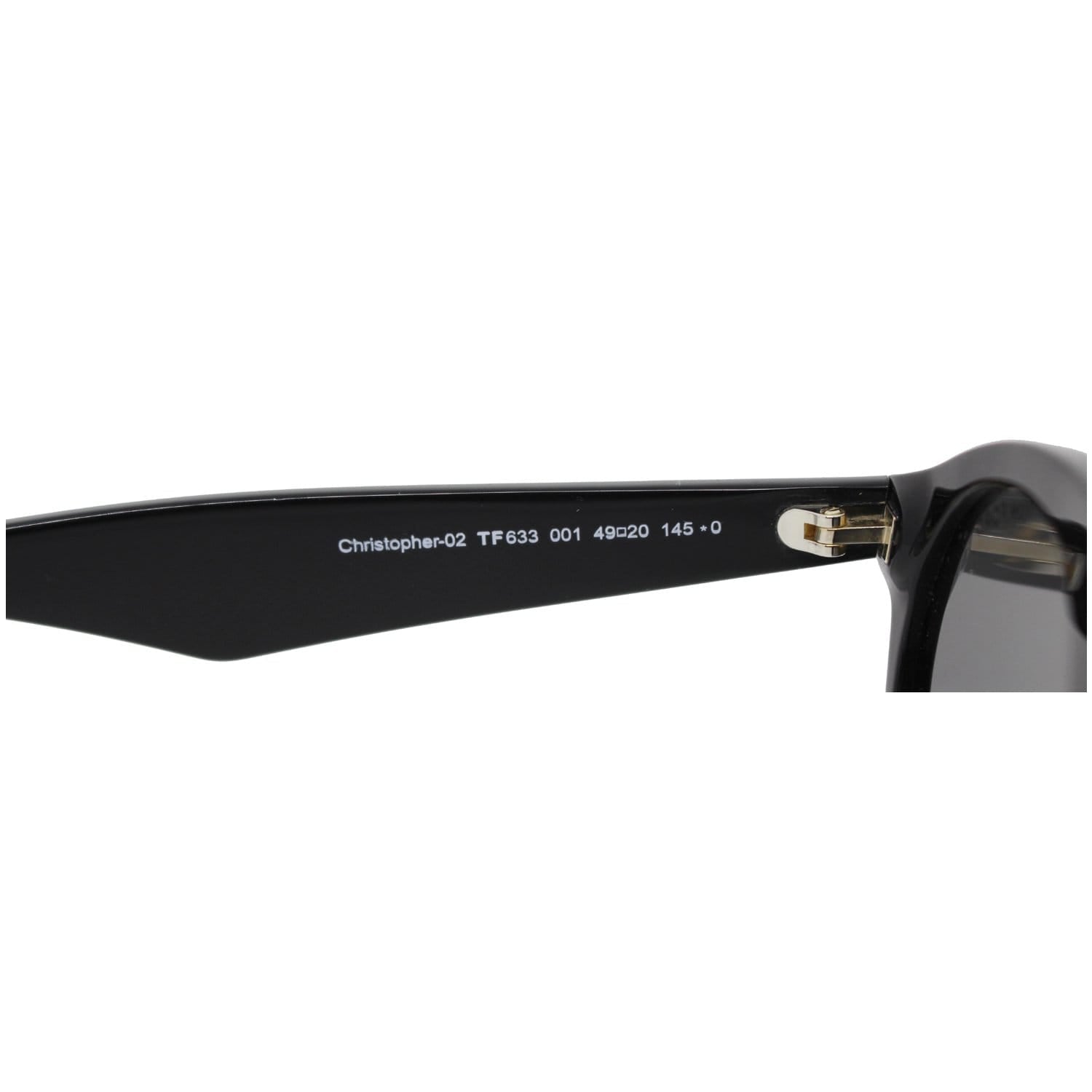 Tom Ford Christopher Shiny Black Sunglasses Grey Lens