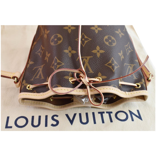 Nano noé cloth handbag Louis Vuitton Brown in Cloth - 25261530