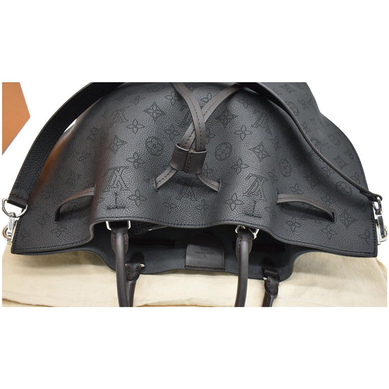 Louis Vuitton Top Handle Girolata Monogram Mahina Noir Black in