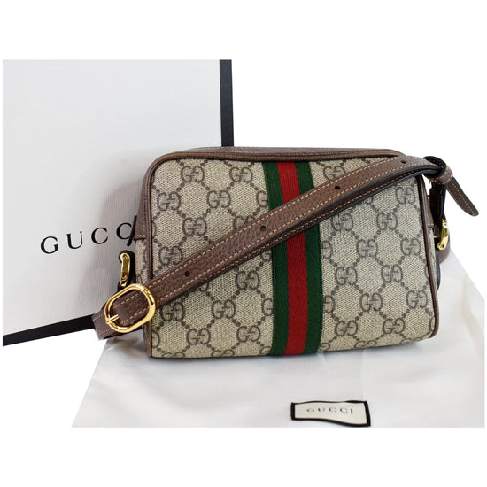 GUCCI Ophidia GG Supreme Mini Crossbody Bag Beige 517350