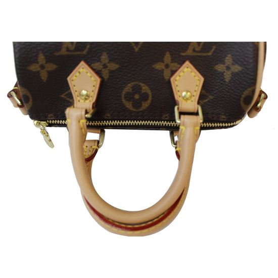 Louis Vuitton Nano Speedy Monogram Canvas Brown in Coated Canvas with  Gold-tone - US