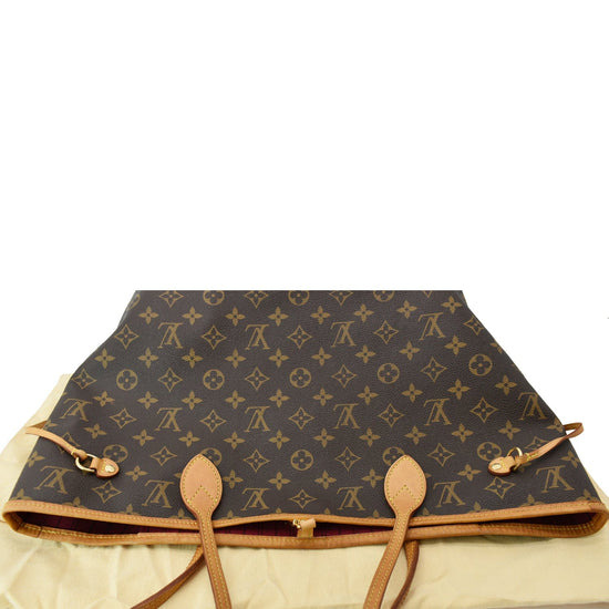 Neverfull leather tote Louis Vuitton Brown in Leather - 35544331