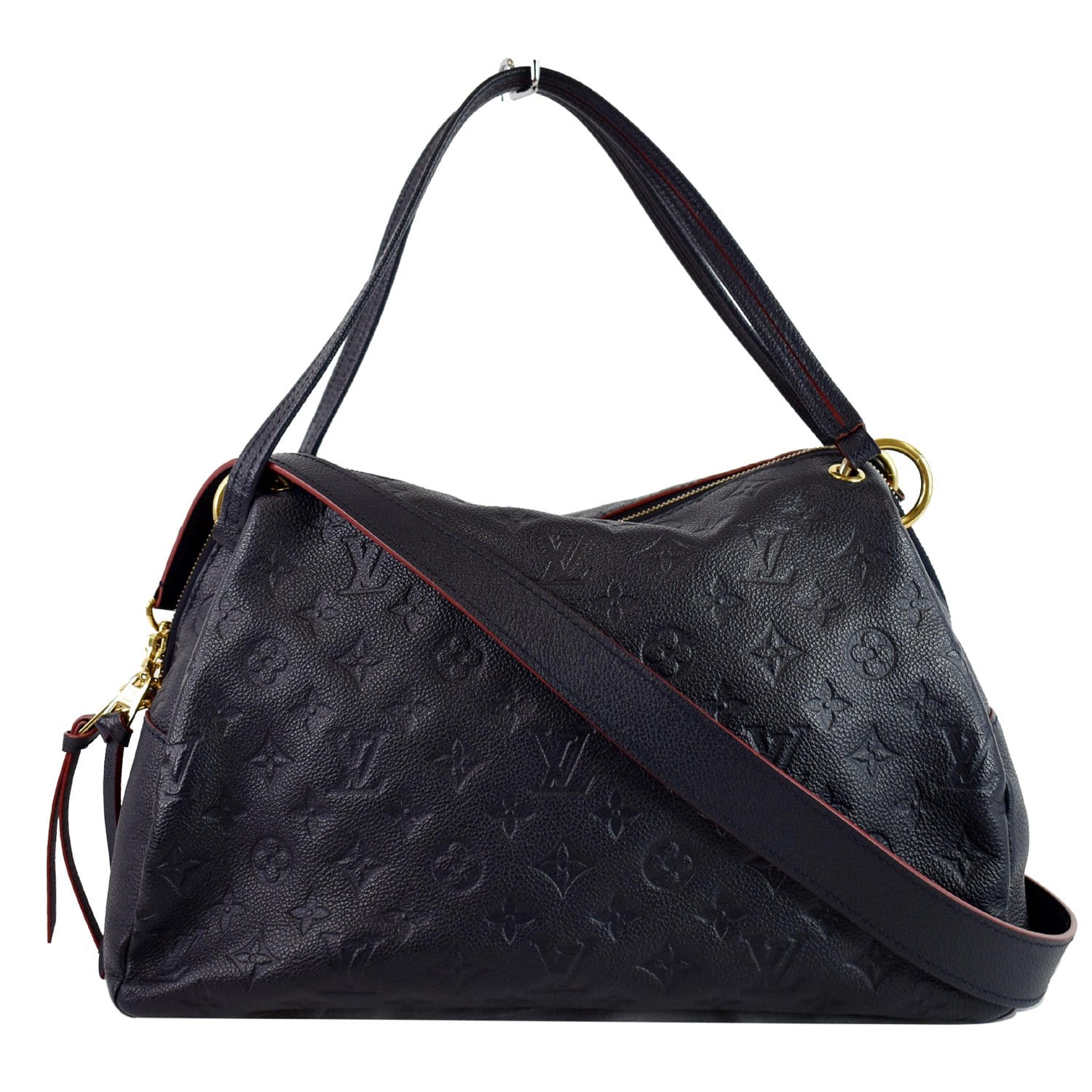 LV Ponthieu PM Empreinte Leather Shoulder Bag Black