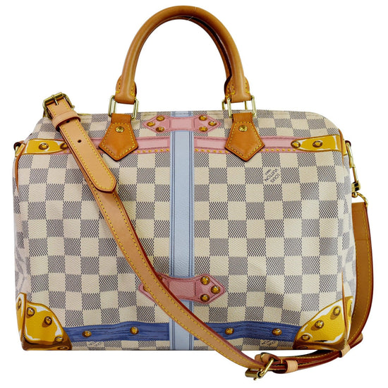 Louis Vuitton Speedy 30 Bandouliere Damier Azur Canvas Summer