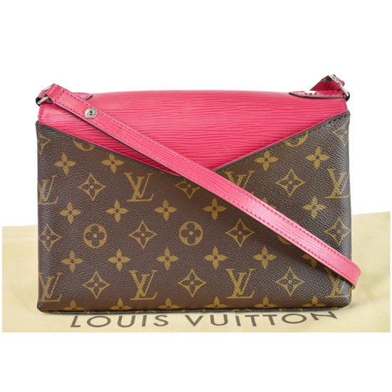 LOUIS VUITTON Saint Michel Monogram Epi Leather Shoulder Bag Red - 25%