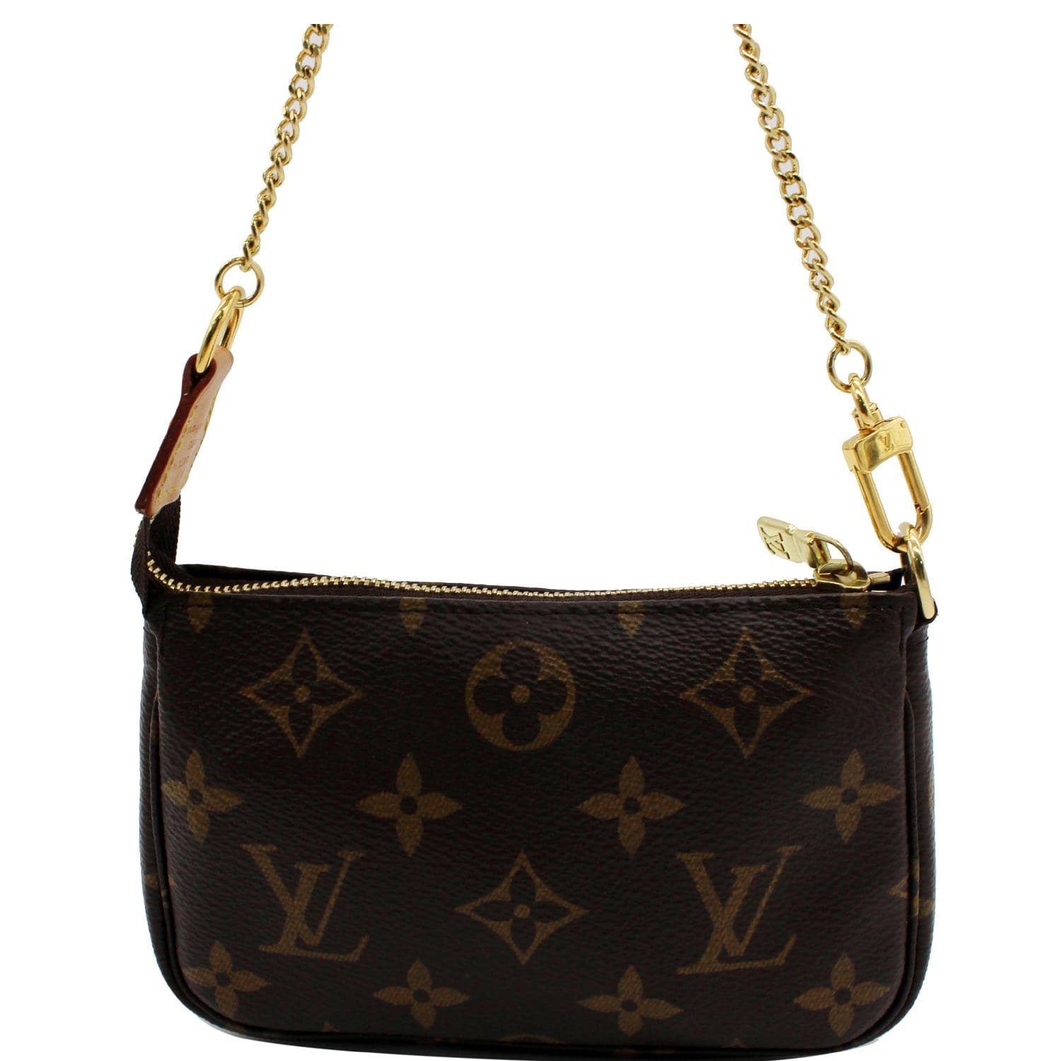 Louis Vuitton Mini Pochette Accessoires on Chain, Brown, One Size