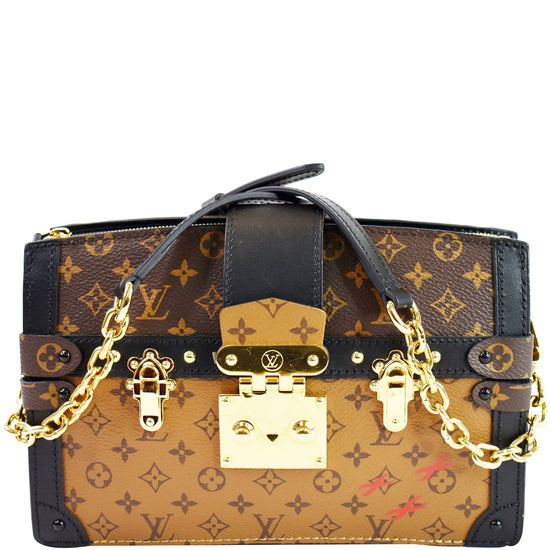 Louis Vuitton Petit Soft Malle Reverse Monogram Bag Brown