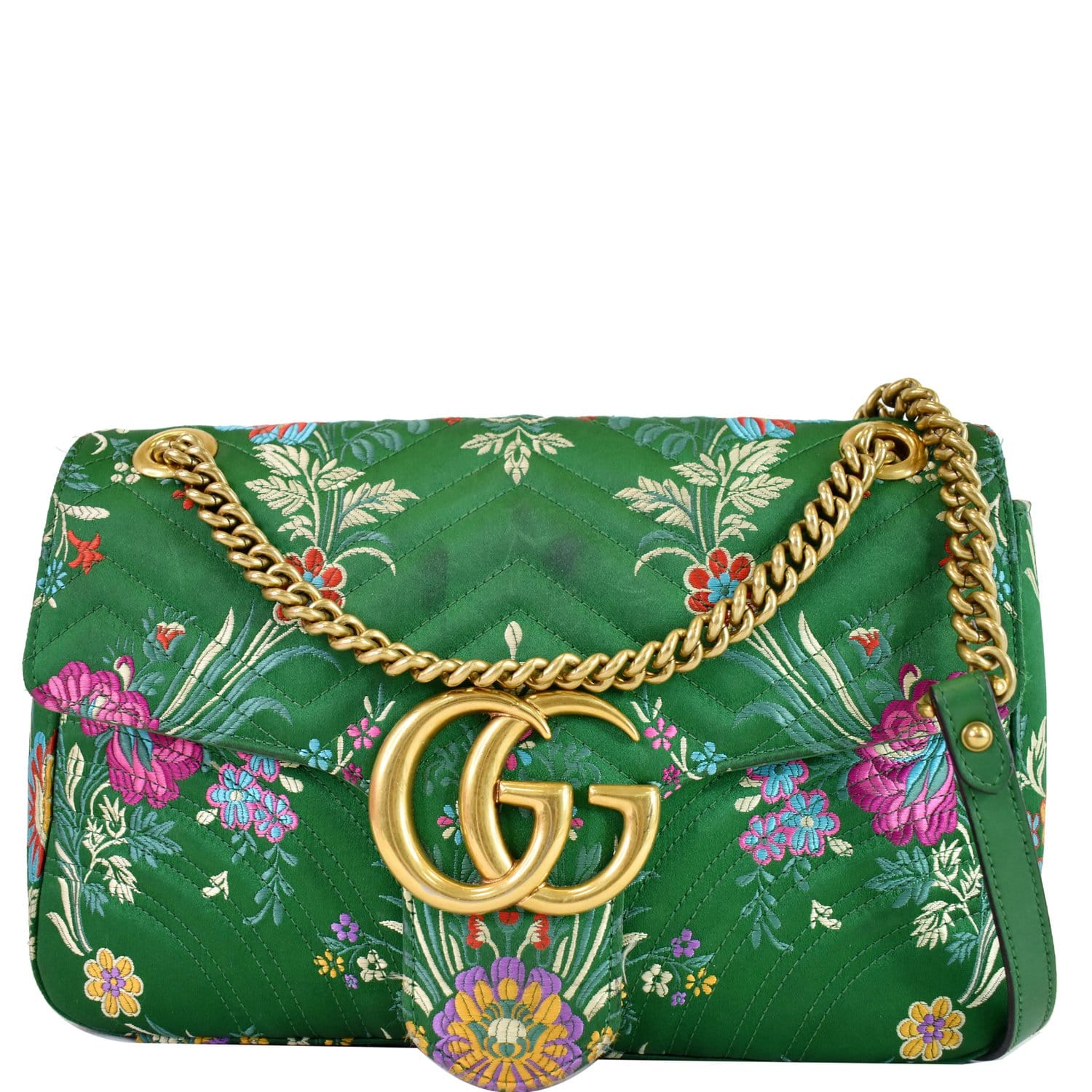 Betjening mulig respekt Foster Gucci GG Marmont Floral Medium Jacquard Matelasse Bag