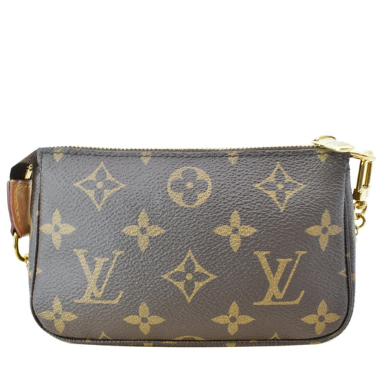 Louis Vuitton Mini Pochette Monogram Canvas Pouch Brown