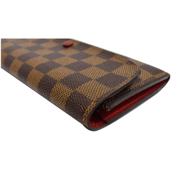 Louis Vuitton Brown Josephine Damier Ebene Red Wallet - MyDesignerly