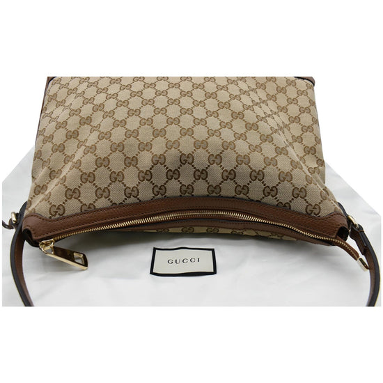 Gucci Large GG Canvas Bree Hobo - Brown Hobos, Handbags - GUC1354605