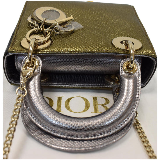 Túi Mini Lady Dior Lizard bag