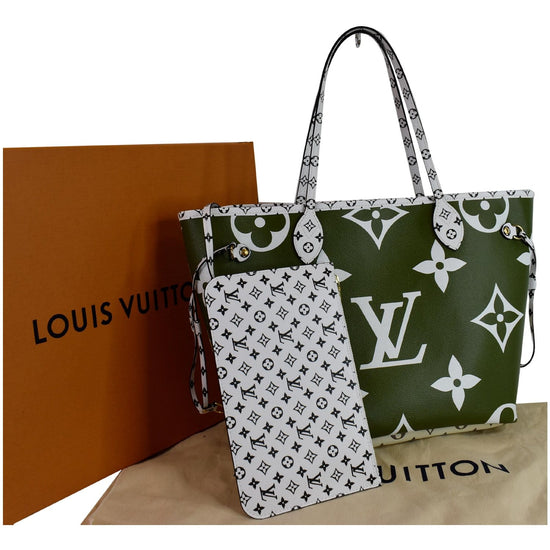 Louis Vuitton Neverfull Monogram Giant (Without Pouch) MM Khaki