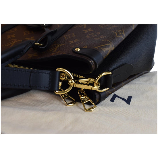Louis Vuitton Monogram Canvas Caramel Leather Soufflot MM Bag w/o
