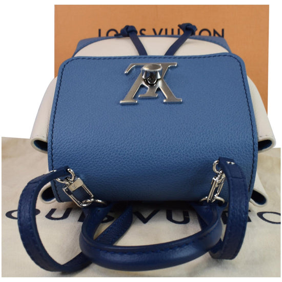 Louis Vuitton Blue/Pink Calfskin Leather Lockme Backpack - Yoogi's Closet