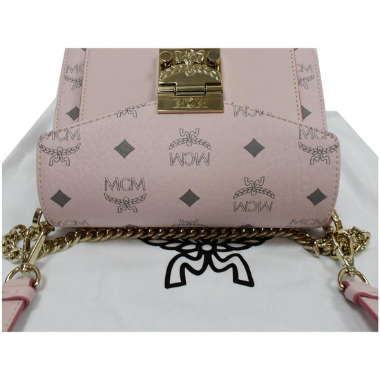 MCM Powder Pink Patricia Visetos Convertible Mini Backpack, Best Price and  Reviews